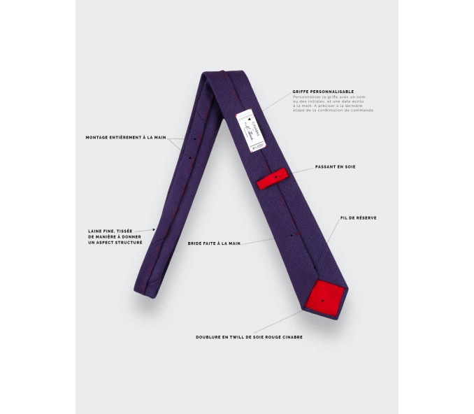 Cinabre Cravate Maille Violet