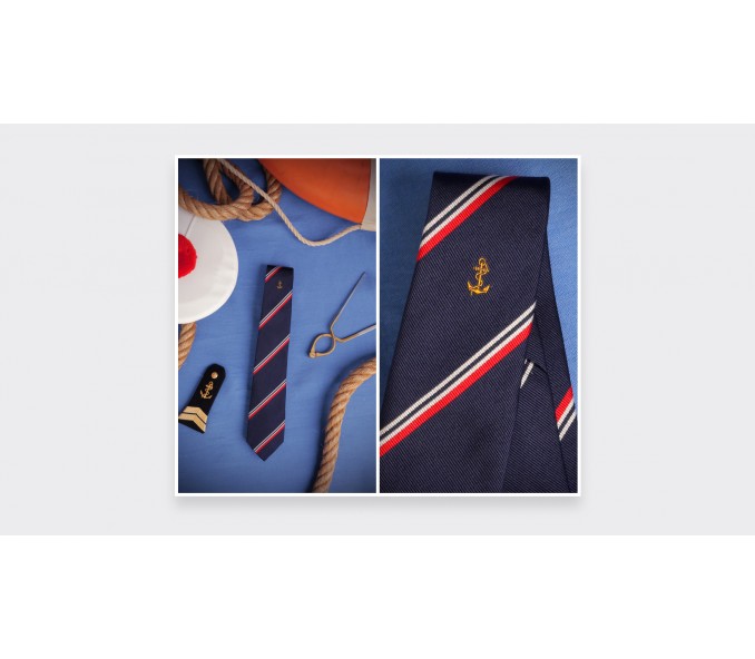 Cinabre Cravate "Marine Nationale"