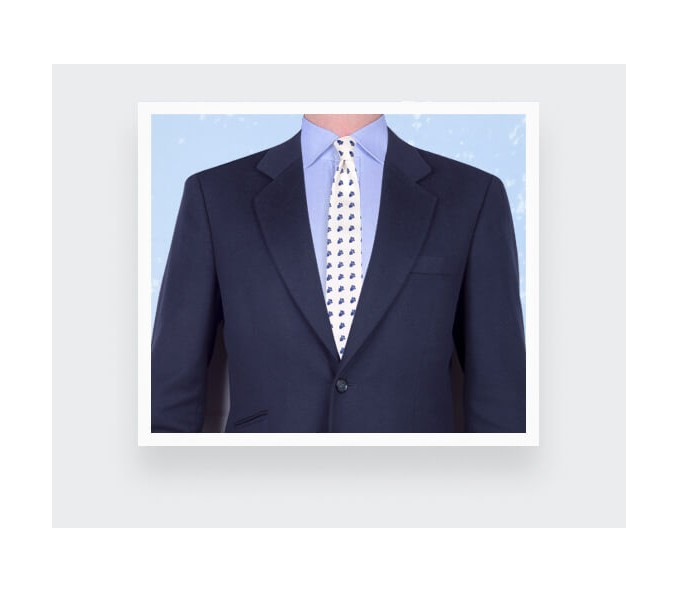 Cinabre Cravate Mistral Blanc