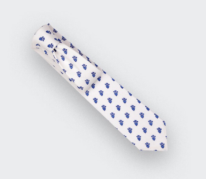 cinabre Cravate Mistral Blanc