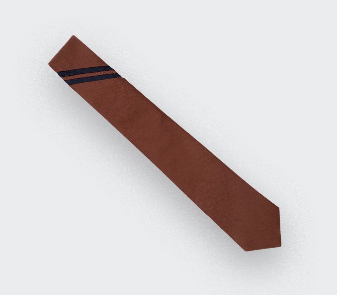 cinabre Cravate Monorayure Piécée Terracotta