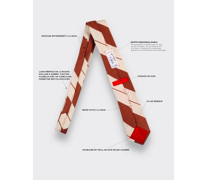 Cinabre Cravate Parasol Ocre