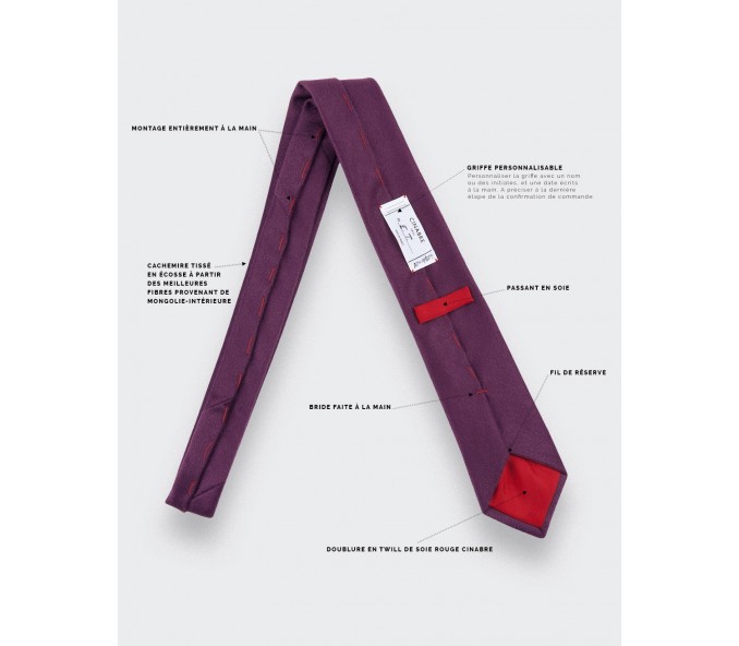 Cinabre Cravate Peau Violet