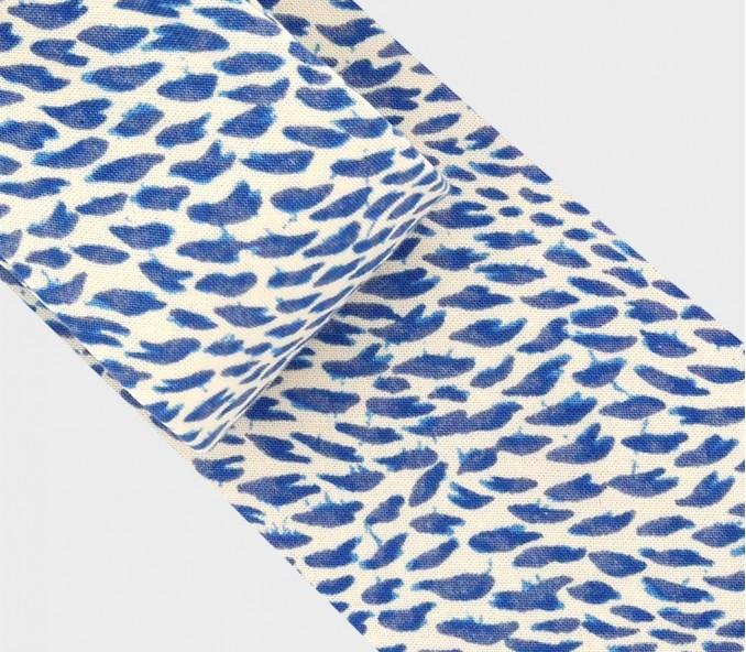 Cinabre Cravate Plumettes Bleu