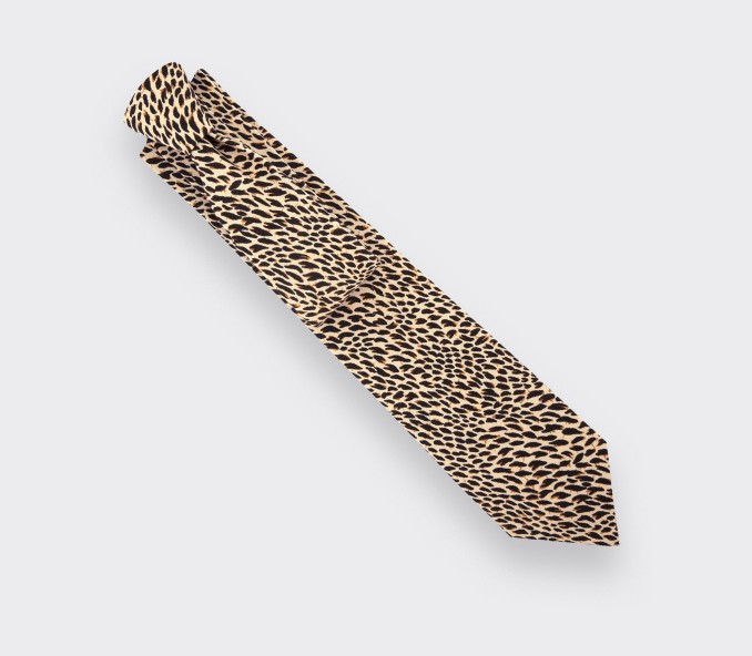 cinabre Cravate Plumettes marron crème