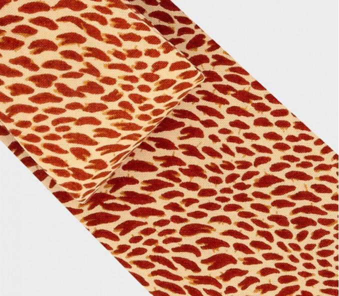 Cinabre Cravate Plumettes Orange