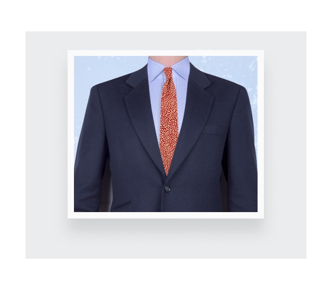 Cinabre Cravate Plumettes Rouge