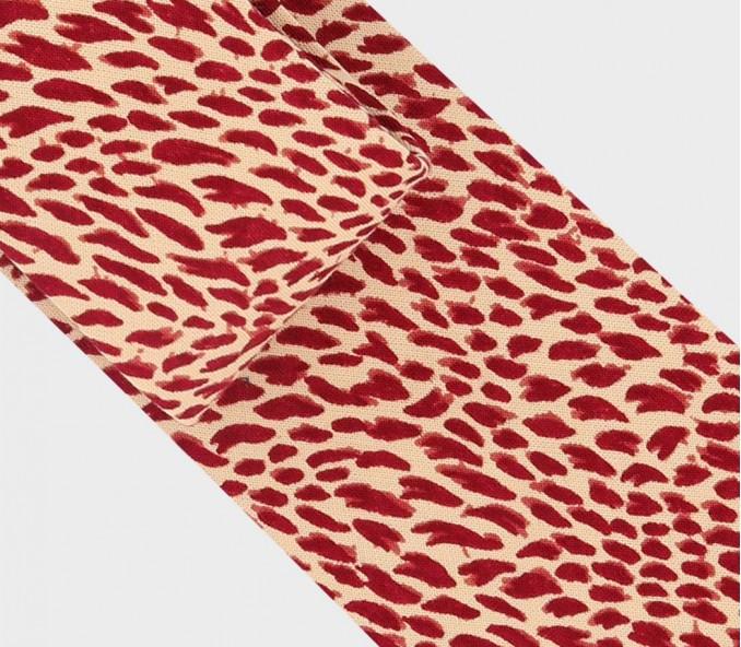 Cinabre Cravate Plumettes Rouge