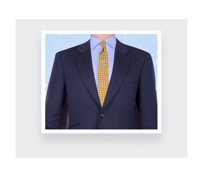 Cinabre Cravate Provence Jaune