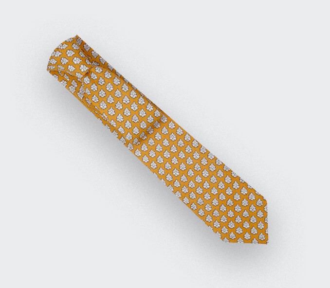 cinabre Cravate Provence Jaune