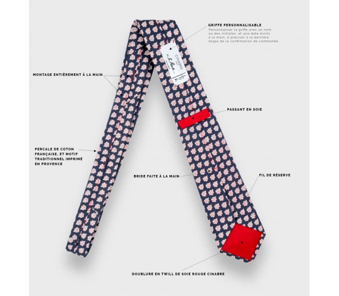 Cinabre Cravate Provence Marine