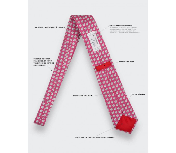 Cinabre Cravate Provence Rose Vif