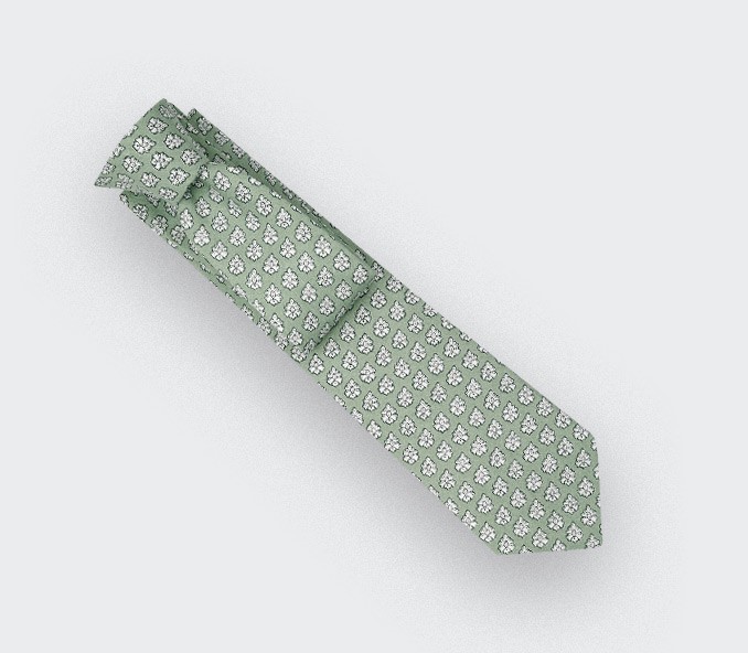 cinabre Cravate Provence Vert Sauge
