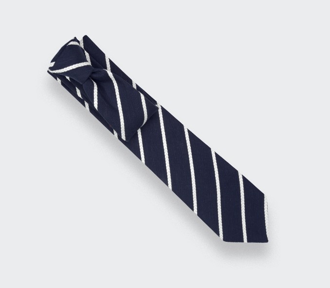 cinabre Cravate rayée bleu