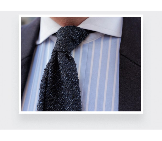 Cinabre Cravate Relief Séléné Bleu