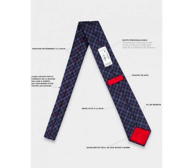 Cinabre Cravate Sark Bleue