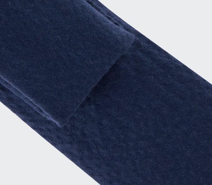 Cinabre Cravate Seersucker Bleu Marine