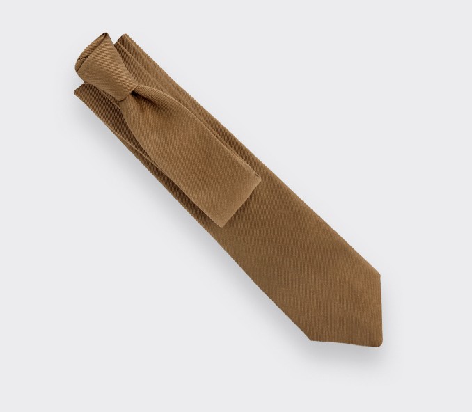 cinabre Cravate Sergé Marron Glacé