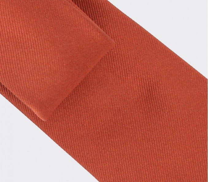 Cinabre Cravate Sergé Terracotta