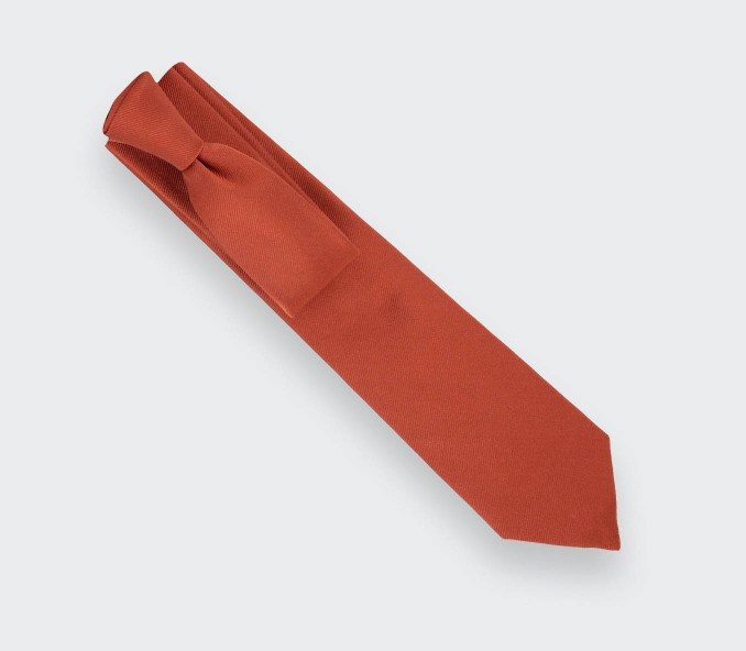 cinabre Cravate Sergé Terracotta