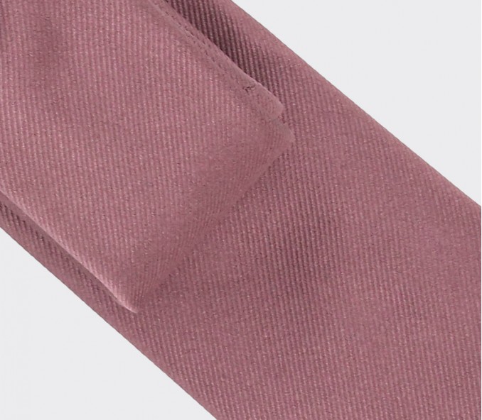 Cinabre Cravate Sergé Vieux Rose