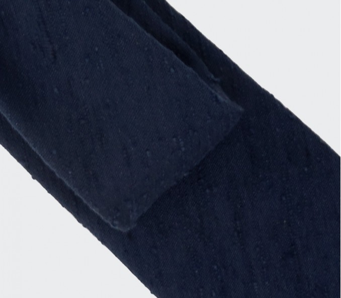 Cinabre Cravate Shantung Bleu Marine