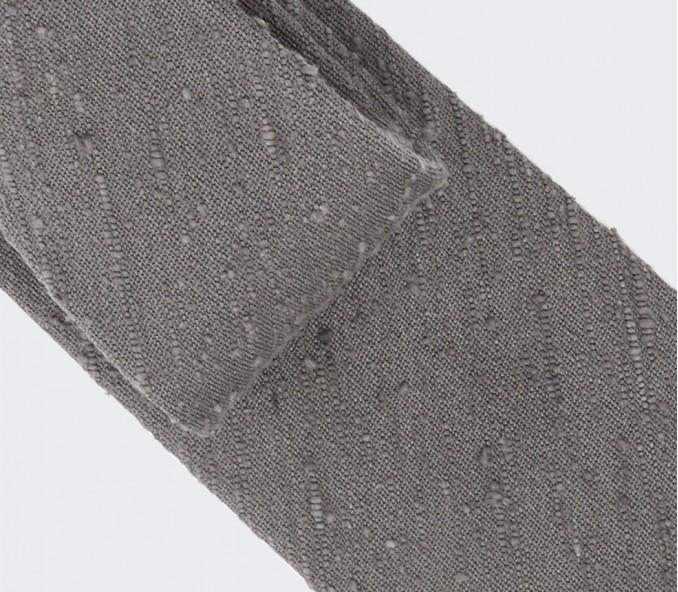 Cinabre Cravate Shantung Gris