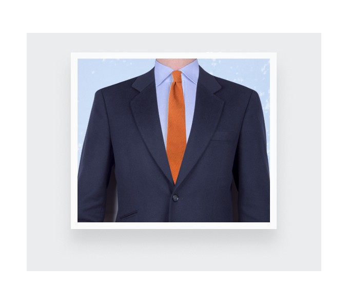 Cinabre Cravate Shantung Orange