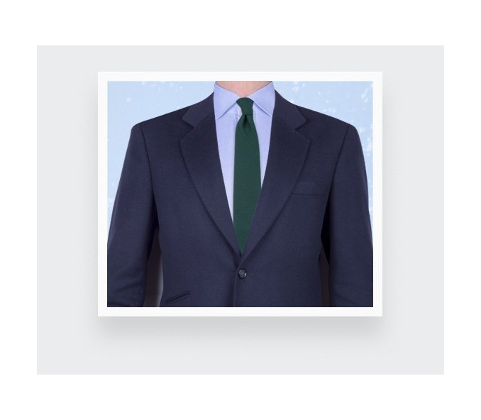 Cinabre Cravate Soie Tissée Vert Émeraude