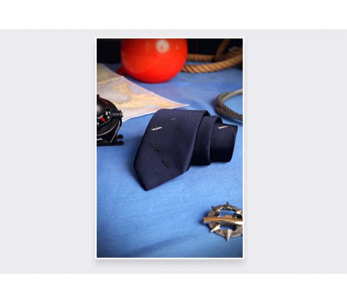 Cinabre Cravate "Sous-marins" - Marine Nationale