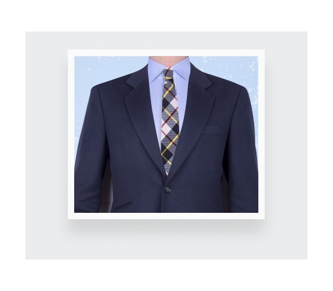 Cinabre Cravate Tartan Blanc Macrae