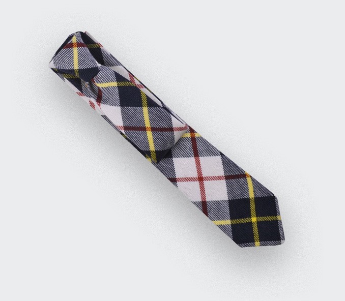 Cinabre Cravate Tartan Blanc Macrae