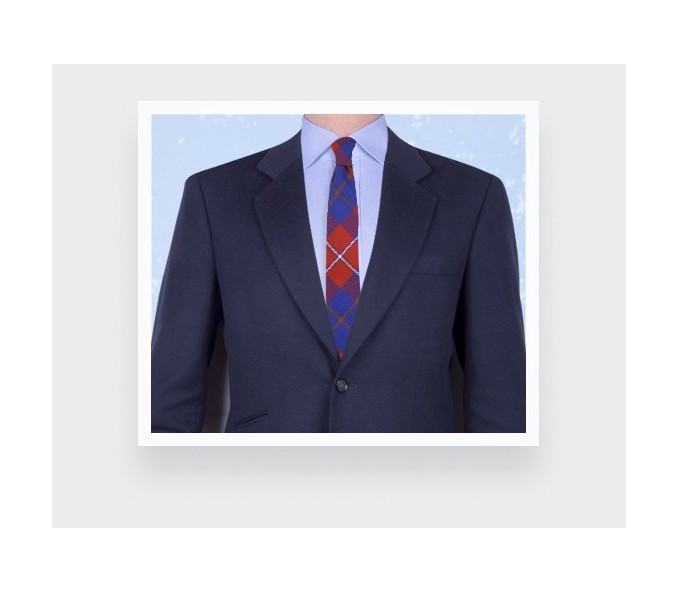 Cinabre Cravate Tartan Rouge Galloway