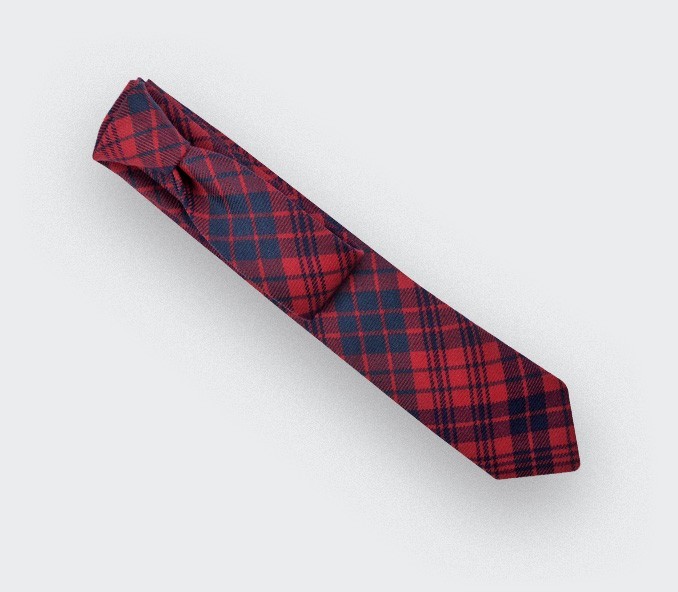 cinabre Cravate Tartan Rouge Ross