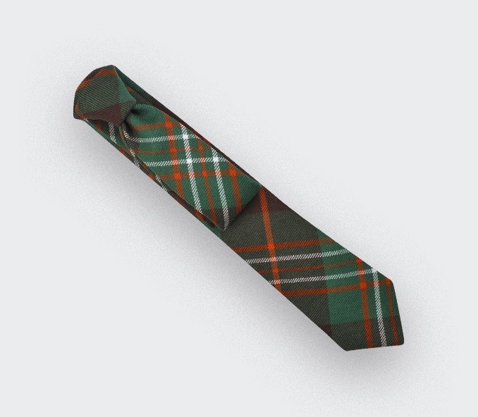 Cinabre Cravate Tartan Vert Scott