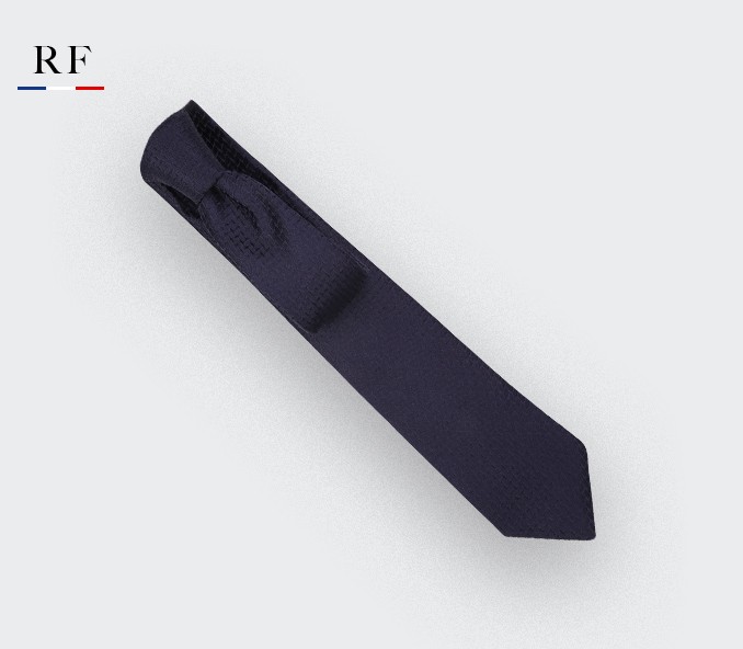 cinabre Cravate Tiret Texture Marine