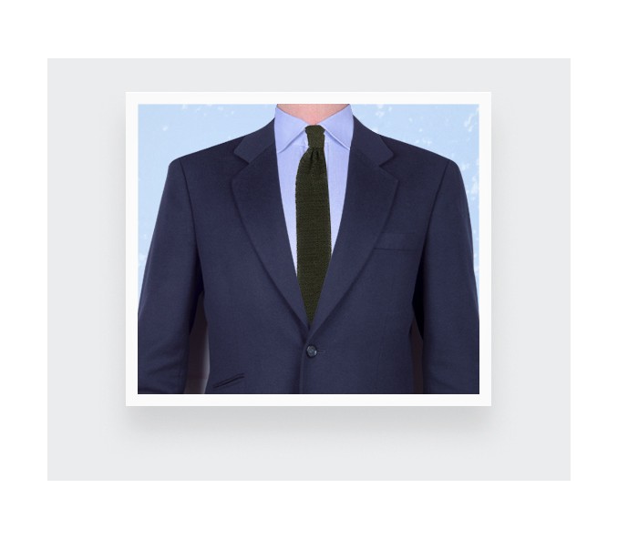 Cinabre Cravate Tricot Kaki