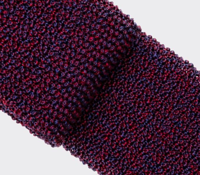 Cinabre Cravate Tricot Marine Bordeaux