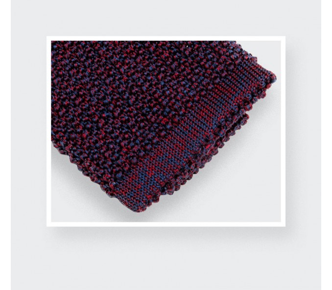 Cinabre Cravate Tricot Marine Bordeaux