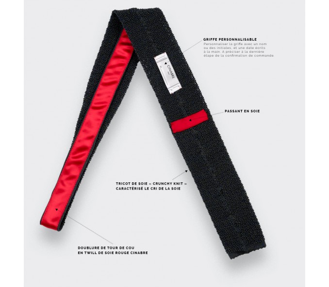 Cinabre Cravate Tricot Marine Vert