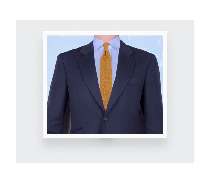 Cinabre Cravate Tricot Moutarde