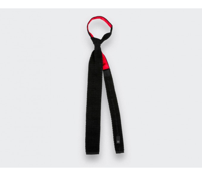 Cinabre Cravate Tricot Noir