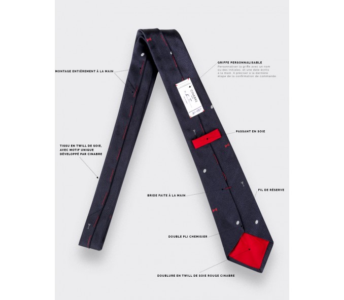 Cinabre Cravate Troisième Mi-Temps