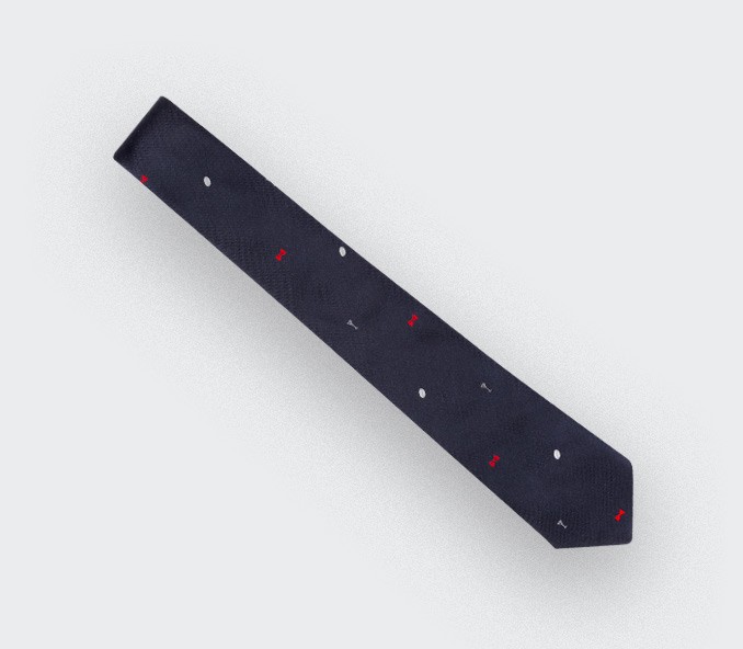 cinabre Cravate Troisième Mi-Temps