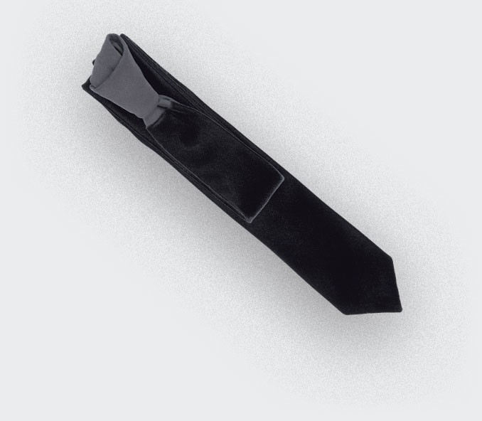 Cinabre Cravate Velours Noir