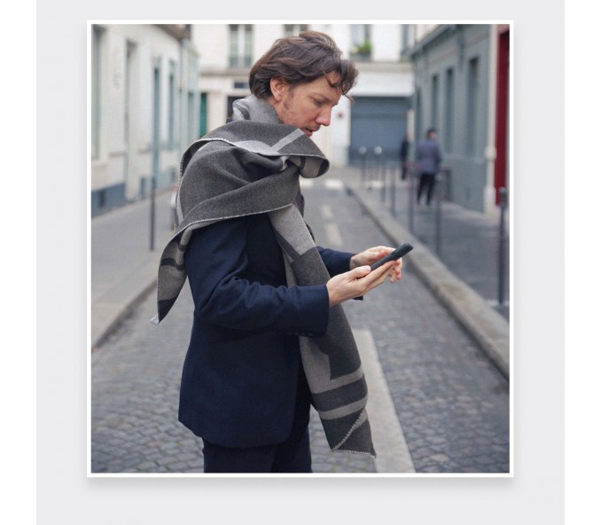 Cinabre Écharpe Anthracite