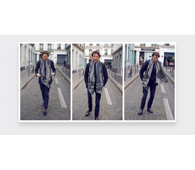 Cinabre Écharpe Anthracite