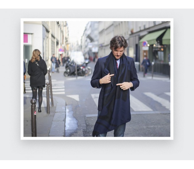 Cinabre Écharpe Bleu Nuit