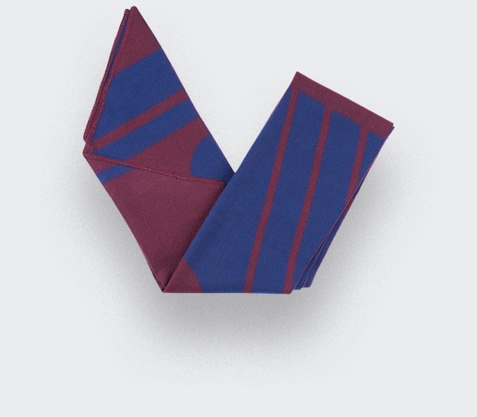 Cinabre Écharpe Bordeaux Bleu