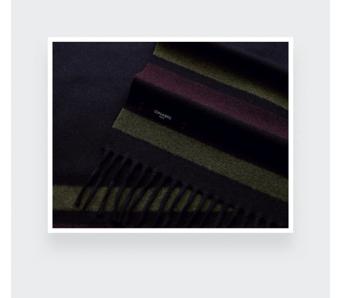 Cinabre Echarpe Cachemire Recyclé Bordeaux